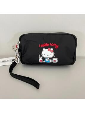 Lesportsac Large Hello Kitty 3zipper Wristlet Wallet NWT